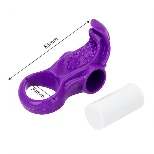 [RINGLM] ANILLO VIBRADOR MORADO CON LENGÜETA