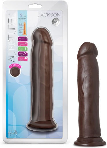 [BL26916] DILDO AU NATUREL JACKSON 9&quot; CHOCOLATE