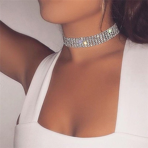 [VAR9700] COLLAR GARGANTILLA DIAMANTE BRILLOS ELEGANCE