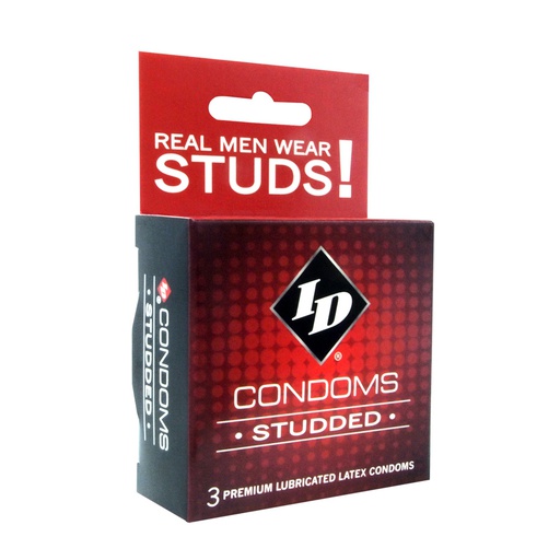 [CNDIDST] CONDON ID CONDOMS STUDDED (3 PACK)