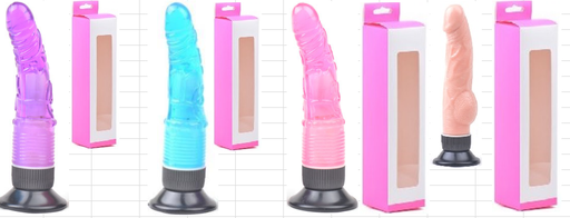 [LKJD06] VIBRADOR VARIOS COLORES CON BASE SUCCIÓN JELLY