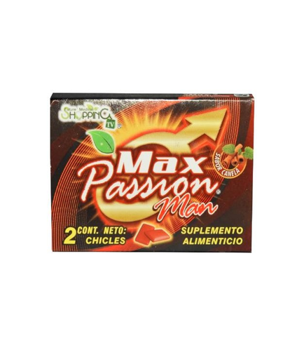 [MAXPASS] ESTIMULANTE VIGORIZANTE MAX PASSION MASCULINO CHICLE