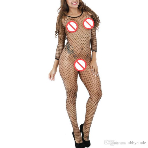 [LEN0318] LENCERIA BODY STOCKING ALLISON C/ MANGAS