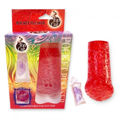 MASTURBADOR POCKET PLEASURE DE JELLY ROJO