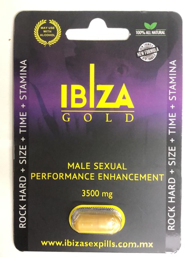 [IBIZA3500] IBIZA GOLD MALE SEXUAL 3500 MG PERFORMANCE ENHANCEMENT PASTILLA