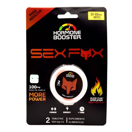 [SEXFOX2] PASTILLAS SEX FOX FORMULA MASCULINA 2 TABLETAS