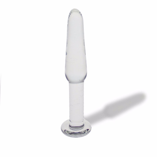 [VAR0039] PLUG ANAL DE CRISTAL DE 11.5 CM DELGADO