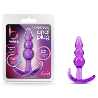[AG295PURPLE] PLUG ANAL VIBRADOR RIPPLED BUTT MORADO