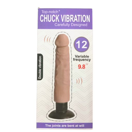 [ZH00583FL] VIBRADOR CHUCK CAREFULLY BASE CARNE 9.8&quot;